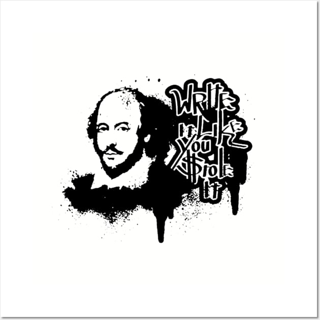 Shakespeare Grafiti Wall Art by doriandoodles